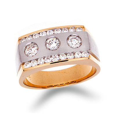 Two Tone Mens Diamond Ring - Jewelry Store in St. Thomas | Beverly's Jewelry