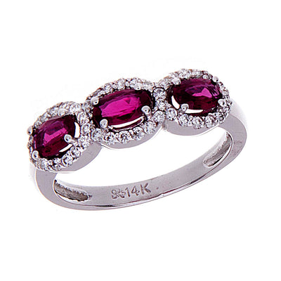 Ruby Three-Stone Ring - Jewelry Store in St. Thomas | Beverly's Jewelry