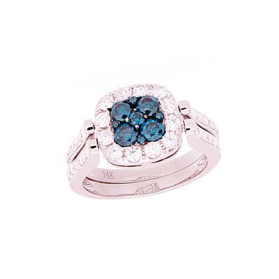 Blue Diamond Reversable Ring - Jewelry Store in St. Thomas | Beverly's Jewelry