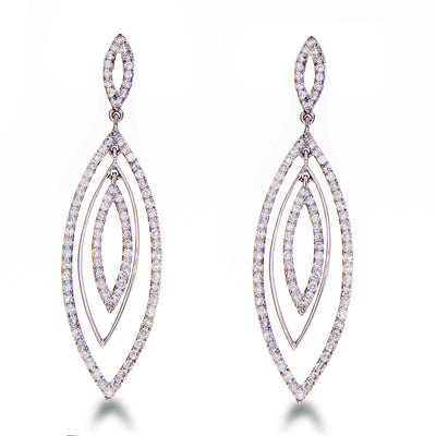 Diamond Dangling Earrings - Jewelry Store in St. Thomas | Beverly's Jewelry