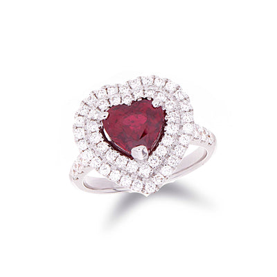 Heart Shape Ruby Ring - Jewelry Store in St. Thomas | Beverly's Jewelry