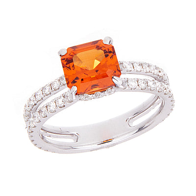 Mandrin Garnet and Diamonds Ring - Jewelry Store in St. Thomas | Beverly's Jewelry