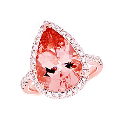 Morganite Halo Ring - Jewelry Store in St. Thomas | Beverly's Jewelry